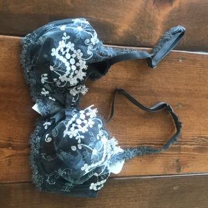 Simone Perele Grey/Pink Demi cup bra